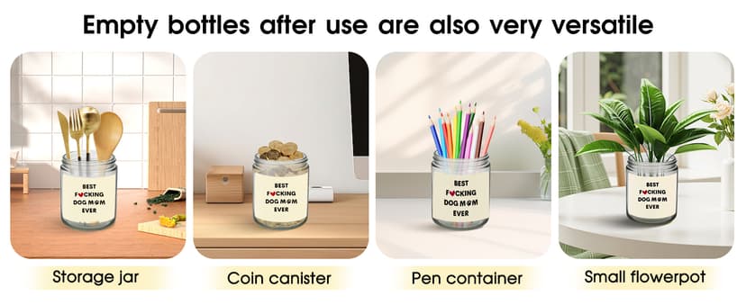 Kosmickiss Dog Mom Gifts for Women, Funny Dog Lovers Gifts for Women, Birthday Christmas Mothers Day Gift, Handmade Soy Wax Candle