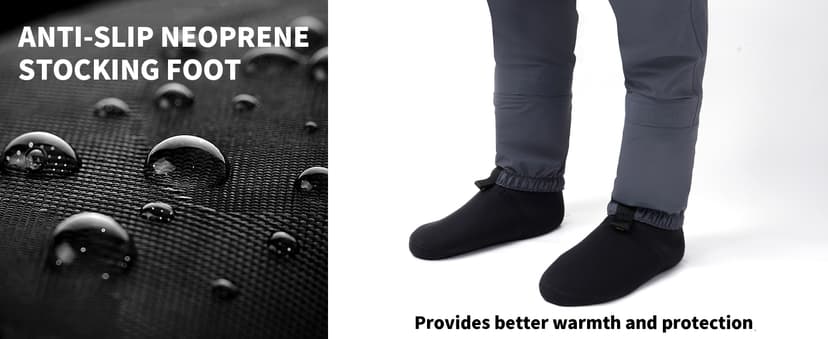 Trudave Fishing Waders, Waterproof Chest Waders for Men & Women, Lightweight Fly Fishing Stockingfoot Waders for Hunting