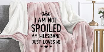 Spoiled Wife Fleece Wearable Blanket Hoodie - Mothers Day Gifts for Wife from Husband - Birthday Wife Gift Ideas B0CSDFLL6R