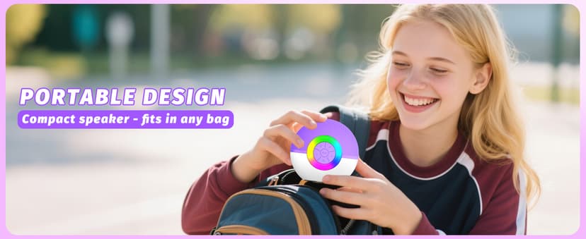 goopow Mini Karaoke Machine Speaker for Kids Adults, Portable Bluetooth Microphone Song Toys with LED Light, Best Chritmas Birthday Festival Gift for 3 4 5 6 7 8+ Year Old Girls Boys (Purple-2MIC) B0D4TMSXJ8