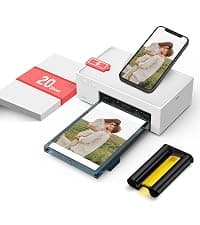 Liene M100 4x6'' Photo Printer, Phone Printer 100 Sheets & 3 Cartridges, Full-Color Photo, Portable Instant Photo Printer for iPhone Android, Thermal Dye Sublimation, Wi-Fi Picture Printer 100 Papers B09XHYNHB2