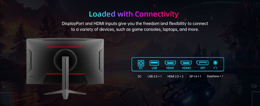 KTC 32 Inch 240Hz Curved Gaming Monitor, FHD 1080P 1500R HDR Gaming PC Monitor, FreeSync, Ultra-Fast 1ms Monitor for Gamer, 3500:1 Contrast, HDMI 2.0 x 2, DisplayPort 1.4 & USB 2.0, H32S17F