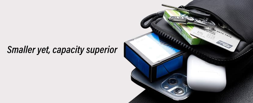 simptech Mini Crossbody Sling Bag Chest Bag Dual Pocket Water Resistant Fanny Pack Running Phone Holder for Men Women Workout Travelling