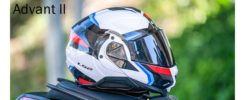 LS2 Helmets Advant II Modular Motorcycle Helmet W/SunShield (Matte Concrete Gray - Large)