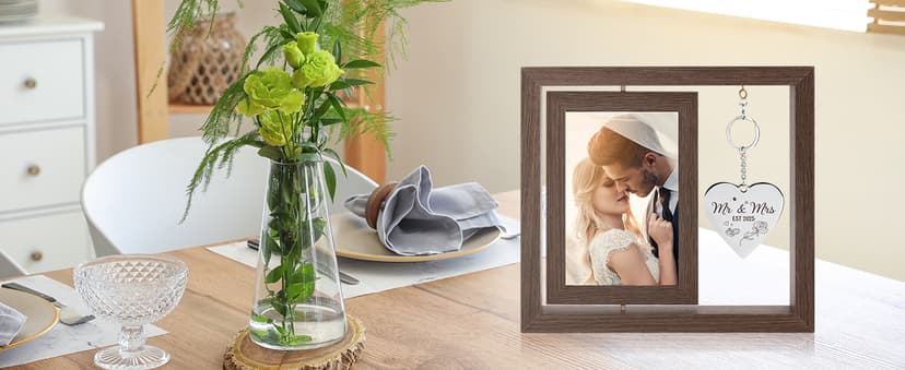 Wedding Gifts for Couples Personalized Wedding Gifts for Newlyweds Gift Wedding Picture Frame Mr and Mrs Wedding Presents for Newlyweds Bridal Shower Gift for Bride