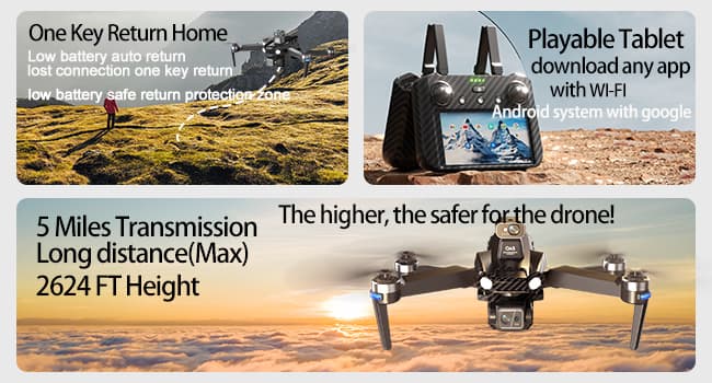 Bingchat 2026Upgraded Tablet Remote Professional Drones with Camera for Adults 4K HD, 360°Obstacle Avoidance, 3 Axis Gimbal, Payload Release, Up to 5 Miles Range, 84 Minutes Two Batteries, High Wind Resistance, Rainproof, Time-lapse, Follow Me