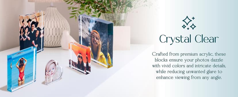 Acrylic Photo Block, Custom Photo Gifts, 3.5x3.5" | 0.6" Thick | Personalized Acrylic Print B0DBQVK5H1