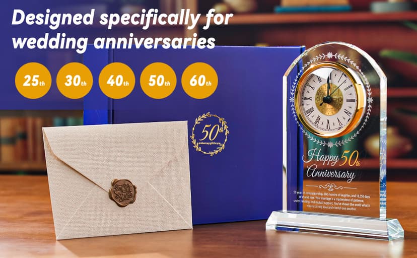 One Year Marriage Gift,Happy Paper Wedding Anniversary Decoration Gift,for Couples,Men,Women,Boyfriend,Girlfriend 1 Year Wedding Anniversary Crystal Clock Gifts B0H6B9BBKG