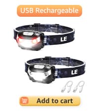 Lepro Headlamp - Super Bright LED Head Lamp Rechargeable with 230°Wide Beam, Adjustable Spotlight, Motion Sensor, 5 Modes, Waterproof Lightweight Headlight Flashlight for Camping Running