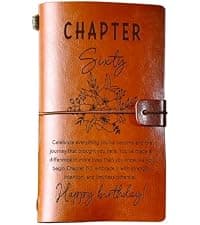 Happy Birthday Decorations Refillable Notebook, Birthday Gifts for Mom Sister Friends Female 30 40 50 60 70 80 90 Year Old PRSTENLY Birthday Gifts for Women Her Leather Journal B0GRYZVHSP