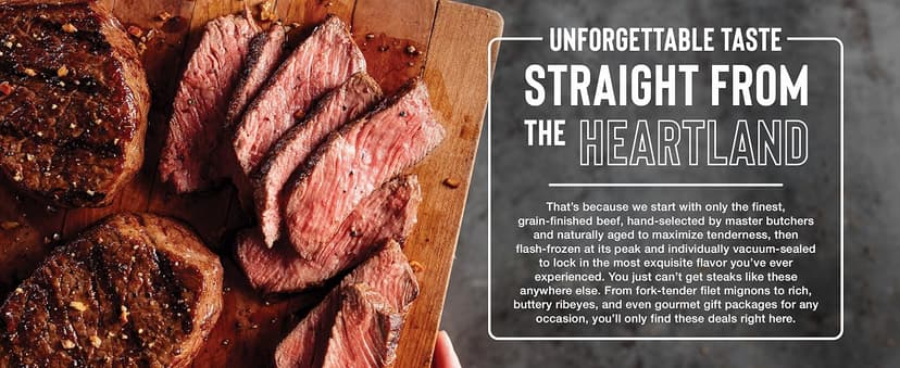 Omaha Steaks Deluxe Gift Package (4 Bacon-Wrapped Filet Mignons, 4 Steak Burgers, 4 Gourmet Jumbo Franks, 4 Potatoes au Gratin, 4 Caramel Apple Tartlets, 1 jar Omaha Steaks Seasoning)