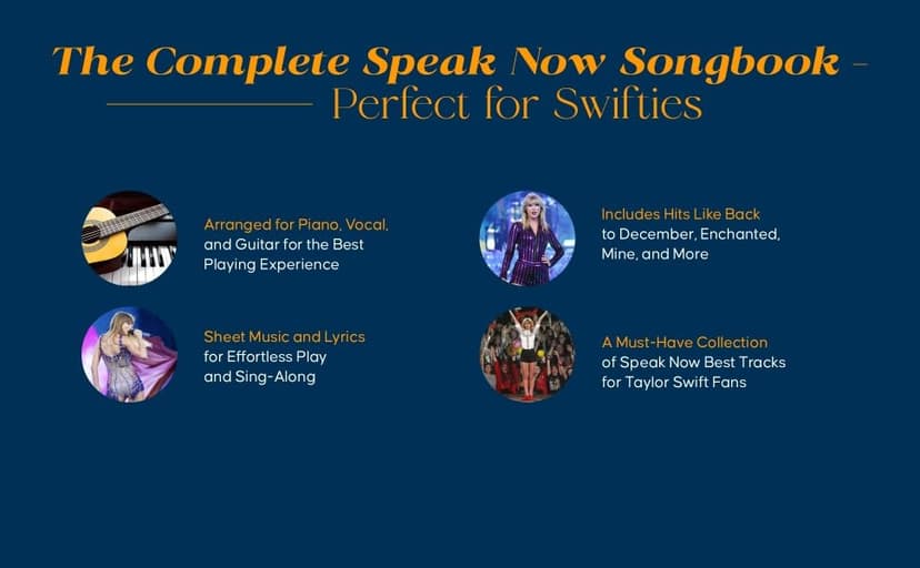Taylor Swift - Speak Now (Taylors Version) Songbook | Piano/Vocal/Guitar Sheet Music for All Levels | 22 Songs from the Record-Breaking Album | Includes Lyrics and Chords | Perfect for Students/Fans