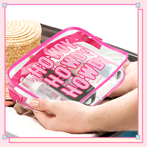 Cunno 6 Pcs Makeup Bags Gifts for Women Preppy Boho Smile Face Flamingo Clear Makeup Bags Cosmetic Transparent PVC Travel Toiletry Organizer(Boho Style)