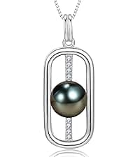 Gifts for Women Wife-Tahitian-Black-Pearl-Necklace-Gift for Wife Wedding Birthday Anniversary Jewelry-Mom Girlfriend Her Mothers Day Gifts for Mom Women Valentines Christmas Day