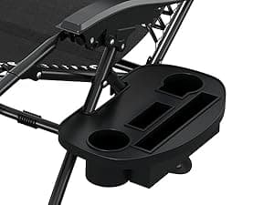 Garvee Zero Gravity Chair Set of 2, Patio Lounge Chair Outdoor with Pillow & Cup Holder Tray, Adjustable Reclining Chair, Folding Portable Camping Chair for Deck, Beach, Yard, Garden - Black