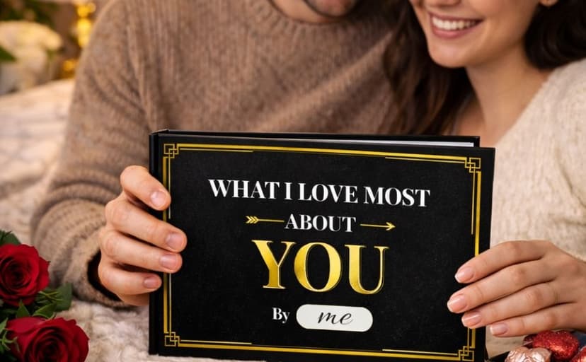 Husband, Girlfriend, Wife, Couples Gifts for Anniversary, Christmas & More - Valentine's Day Gift for Your Loved, 50 Prompt What I Love about You Book: Meaningful Gift for Boyfriend