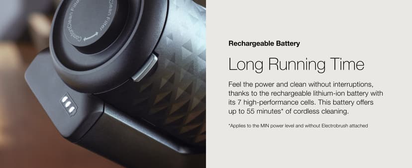 Miele Duoflex Vacuum Cleaner, Cordless and Bagless Multi-Use Flexible Stick Vacuum with Attachable MultiFloor Brush, in Brilliant White / Space Grey / Nordic Blue