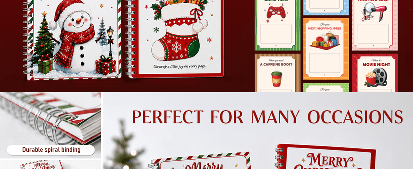 5x7 Inches Christmas Gift Card Book For Teens, Adults, Kids; Easy to Gift, Teen Girl Gifts Trendy Stuff, Stocking Stuffers Merry Christmas Gift Card Book For Teens, Adults - 24 Pages Gift Card Book B0HBPYN1SW