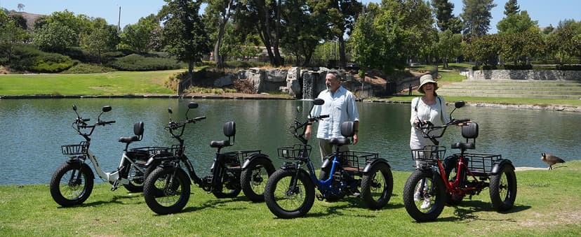 Electric Tricycle for Adults,Fat Tire Folding Electric Trike,3 Wheels Electric Bicycle Bikes, Peak 1350W Step-Thru Etrike with Removable Battery and Large Basket for Women Men