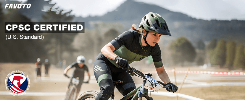 Favoto Adult Mountain Bike Helmet for Men & Women, Magnetic Buckle MTB Helmet with Removable Visor, Lightweight for Commuting & Off-Road Cycling