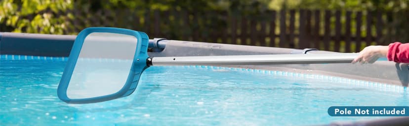 POOLWHALE Professional Pool Skimmer Net,Fine Mesh Net Bag,Heavy Duty Swimming Leaf Skimmer Cleaning Tool - Fast Cleaning,Debris Pickup Removal- Fits Standard Swimming Pool Poles(No Pole)