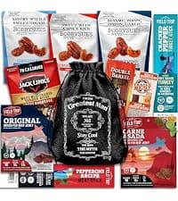 Beef Jerky Gift Baskets For Men - Meat And Cheese Gift Baskets, Birthday Gifts For Men Who Have Everything With Beef Jerky Variety Pack - Gifts For Dad & Care Package