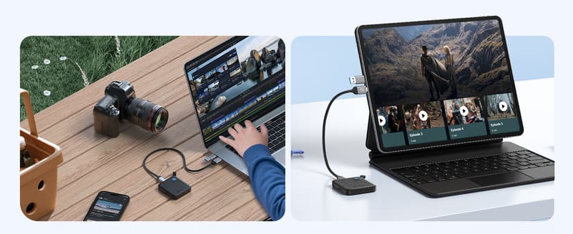 ORICO Portable SSD 256 GB with 2 in 1 USB C Cable, External Solid State Drives, Up to 460MB/s, Status Indicator, Reliable Storage for USB-C Smartphone, Tablet, PC - B5PLUS