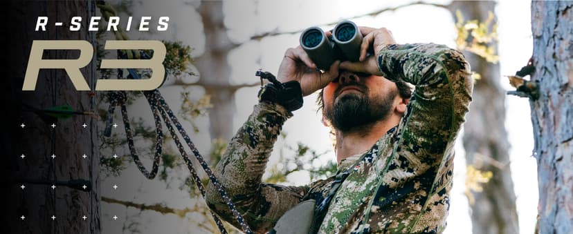 Bushnell R3 Binoculars with Vault Lite Bino Chest Harness, HD Optical System, Fully Multi-Coated Lenses, EXO Barrier, IPX7 Waterproof - Binoculars for Bird Watching and Wildlife Observation