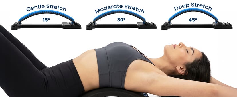 Everlasting Comfort Lumbar Support Board Back Stretcher for Lower Pain Relief - Adjustable Spine Decompression with 88 Acupressure Nodes - Back Cracking Device with Chair Strap for Posture Correction