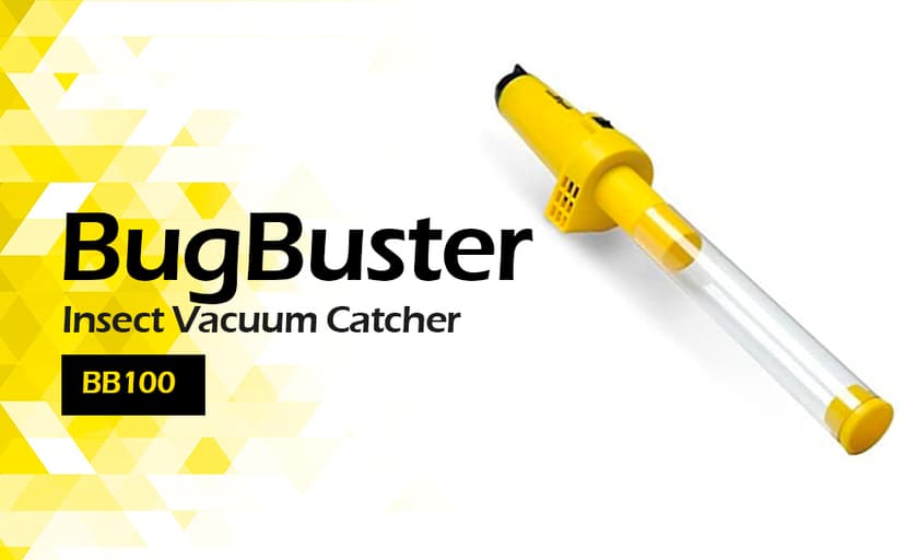 Sonic Technology BugBuster BB100 - Battery Operated Spider Catcher and Release Device, Spider Vacuum Catcher for Kids & Adult, Bug Catch and Release Tool for All Insects with Easy Switch- 14" Yellow