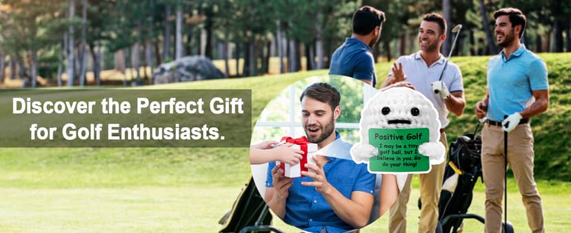 AICase Golf Gifts Accessories Funny Positive Golf Ball Crochet Gag Gift Ideas, Emotional Support Nuggets for Men Women Golfers Tournament Dad Mom Fathers Day Christmas Easter Birthday Stuff