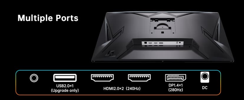 KTC 27 Inch 280Hz 240Hz Gaming Monitor, FHD 1080P PC Computer Monitor, Fast VA Panel, 1ms GTG, FreeSync G-Sync Compatible, HDR Support, 126% sRGB, HDMI and Displayport Inputs, H27E22P