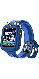 Kids Smart Watch Gift for Girls Age 5-12, 26 Games HD Touch Screen Watches with Video Camera Music Player Pedometer Flashlight 12/24 hr Educational Toys Birthday Gifts for Girls Ages 7 8 9 10