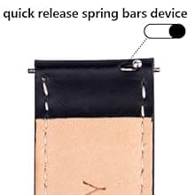 OTTOODY Leather Watch Bands Quick Release, Elegant Top Grain Leather Watch Straps for Men & Women, Choice of Color & Width - 18mm, 19mm, 20mm, 21mm or 22mm Wristbands Bracelet for Watch & Smartwatch