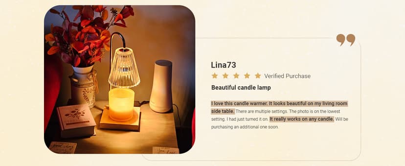 Candle Warmer Lamp with Timer Dimmer, Birthday Gifts for Mom Women Friend Sister, House Warming Gifts, Vintage Clear Wax Melt Warmer, Fall Decorations Office Apartment Dorm Room Home Decor