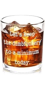 Futtumy Reward For Dealing With Idiots All Day Whiskey Glass, Funny Gifts for Men Coworker Friend Husband Boss Him, Novelty Old Fashioned Glass for Christmas Fathers Day Bosses Day Birthday, 10 oz