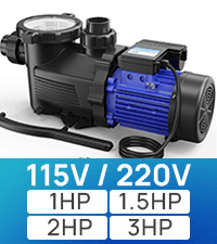 Aquastrong In/Above Ground Pool Pump High Flow Self Primming Swimming Pool Pump,Black