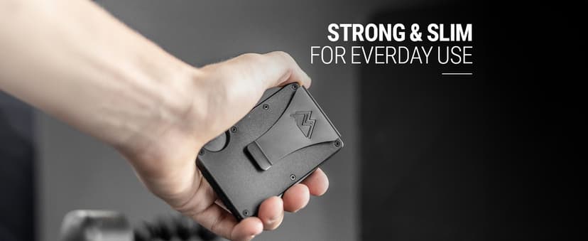 Mountain Voyage Co Minimalist Wallet for Men & Women - Slim RFID Wallet, Scratch Resistant, Credit Card Holder & Money Clip, Easily Removable Money & Cards, (Matte Carbon Fiber)