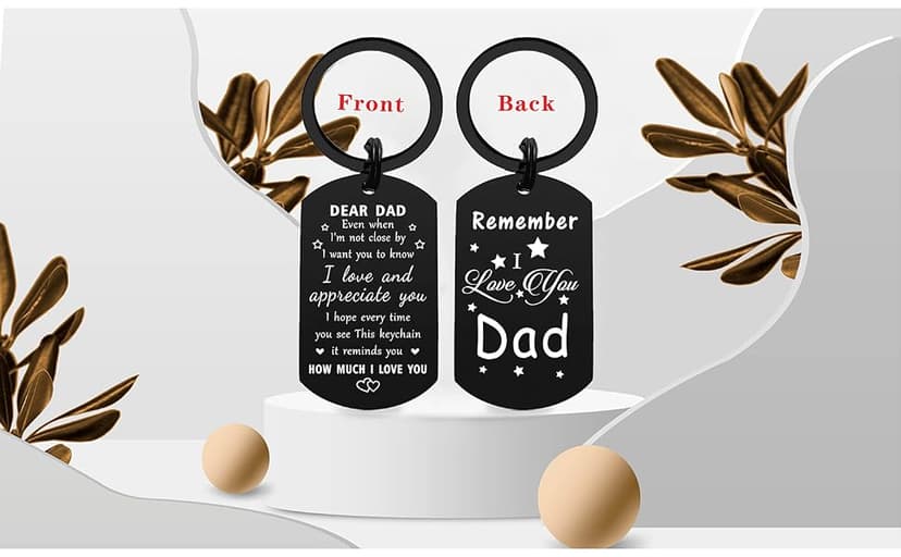 Resdink Dad Gifts from Daughter Son- Remember I Love You Dad Birthday Christmas Fathers Day Keychain