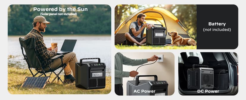 Silonn Battery-Powered Ice Maker with 4-Power, RV Ice Maker Countertop 12V/24V Car Charger 100-240V AC Solar-Ready, Portable Ice Machine 9 Cubes/6 Mins 22lbs/Day Auto-Clean for Camping RV Home Outdoor