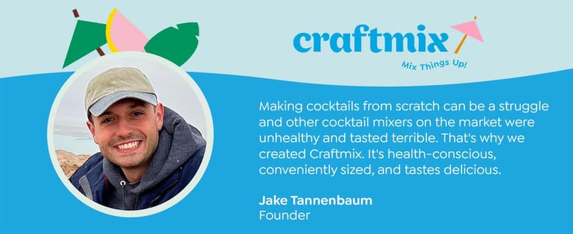 Craftmix Variety Pack, Makes 12 Drinks, Skinny Cocktail Mixers, Mocktails Non-Alcoholic Drinks - Made With Real Fruit - Vegan Low-Carb, Low-Sugar, Non-GMO, Dairy Free, Gluten Free, Easy to Mix