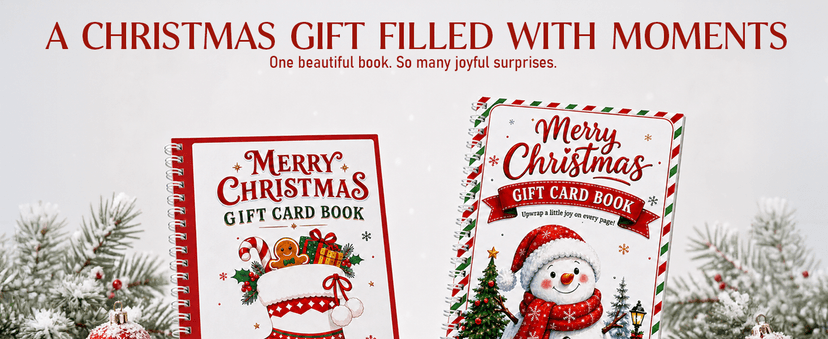 5x7 Inches Christmas Gift Card Book For Teens, Adults, Kids; Easy to Gift, Teen Girl Gifts Trendy Stuff, Stocking Stuffers Merry Christmas Gift Card Book For Teens, Adults - 24 Pages Gift Card Book B0HBPYN1SW