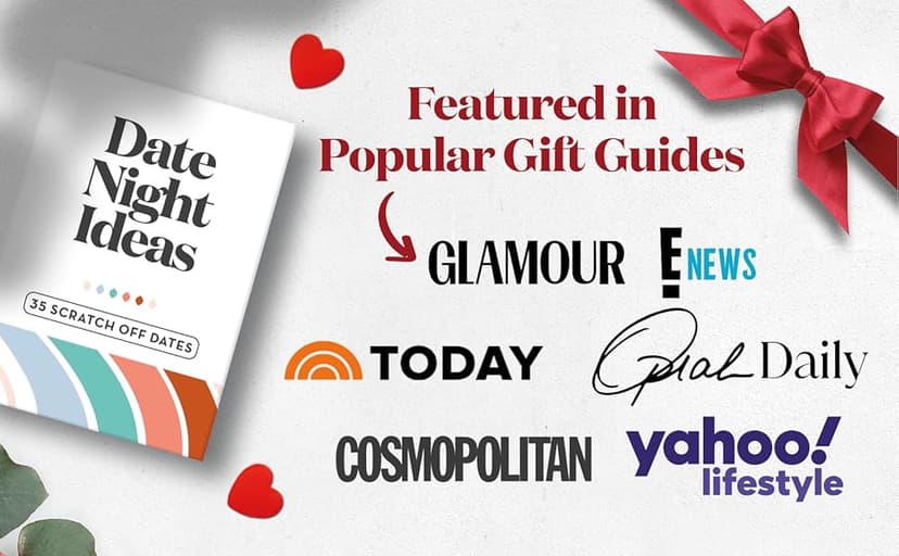 Romantic & Fun Scratch Off Date Night Ideas Card Game, Perfect Couple Gifts for Her or Him, Couple Gifts for Boyfriend, Girlfriend, Wife, Husband, Engagement, Birthday or Anniversaries