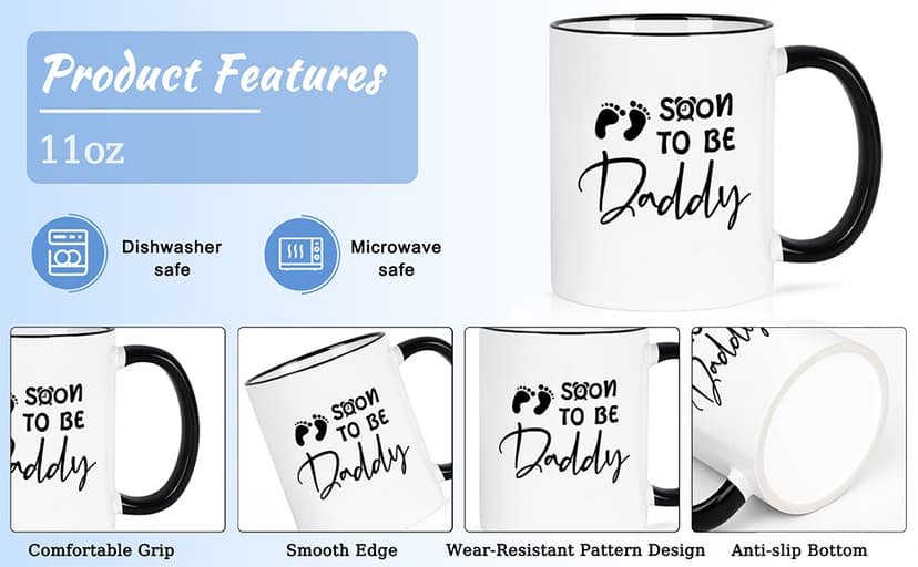 YHRJWN New Dad Gifts, Christmas Gifts for New Daddy, Father to Be Gift, Expectant Dad Gift, Soon to Be Daddy Set