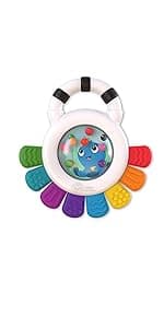 Baby Einstein Outstanding Opus The Octopus Sensory Rattle & Teether Multi-Use Toy, BPA Free & Chillable, 3 Months & up, Multicolored