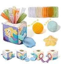 Youuys Baby Tissue Box Toy for Babies 6-12 Months, Montessori Sensory Toys for 1 Year Old Boy, Infant Toy with Crinkle Tissues & Fine Motor, for 6 9 12 18 Months Old Kids 1st Birthday B0DB454GQM