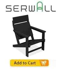 SERWALL Adirondack Chair with Cup Holders - Composite Adirondack Chairs Set of 2 HDPE Outdoor Chairs All Weather Use- White