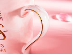 14oz Pink Marble Coffee Mug with Gold Print, Lid, Spoon, Greeting Card and Elegant Gift Box, Present for Big Sister Sister Birthday Gifts for Sister from Brother Sisters, 14oz Sisters Mug B0855VHN6G