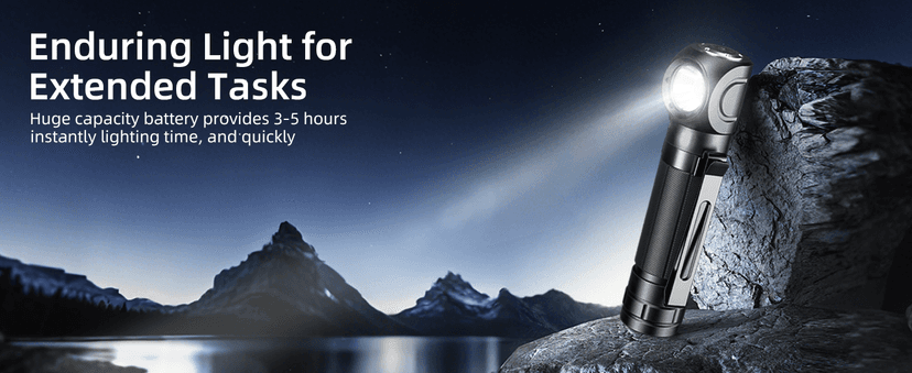 SuperFire SuperFire Rechargeable Headlamp 1000 Lumens - Waterproof Hands-Free Light with 5 Modes & Magnetic Base | Gift for Men, Dads, Outdoorsmen | Camping, Hunting, Work, Emergency (TH04-S)