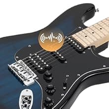 GLARRY 39" GST Series Electric Guitar Kit with Amp for Beginner Starter, HSS Pickups Full Size Guitar Included Digital Tuner, Strings, Picks, Tremolo Bar, Shoulder Strap, and Portable Case (Dark Blue)